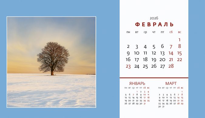 Календарь домик Родные просторы 2025