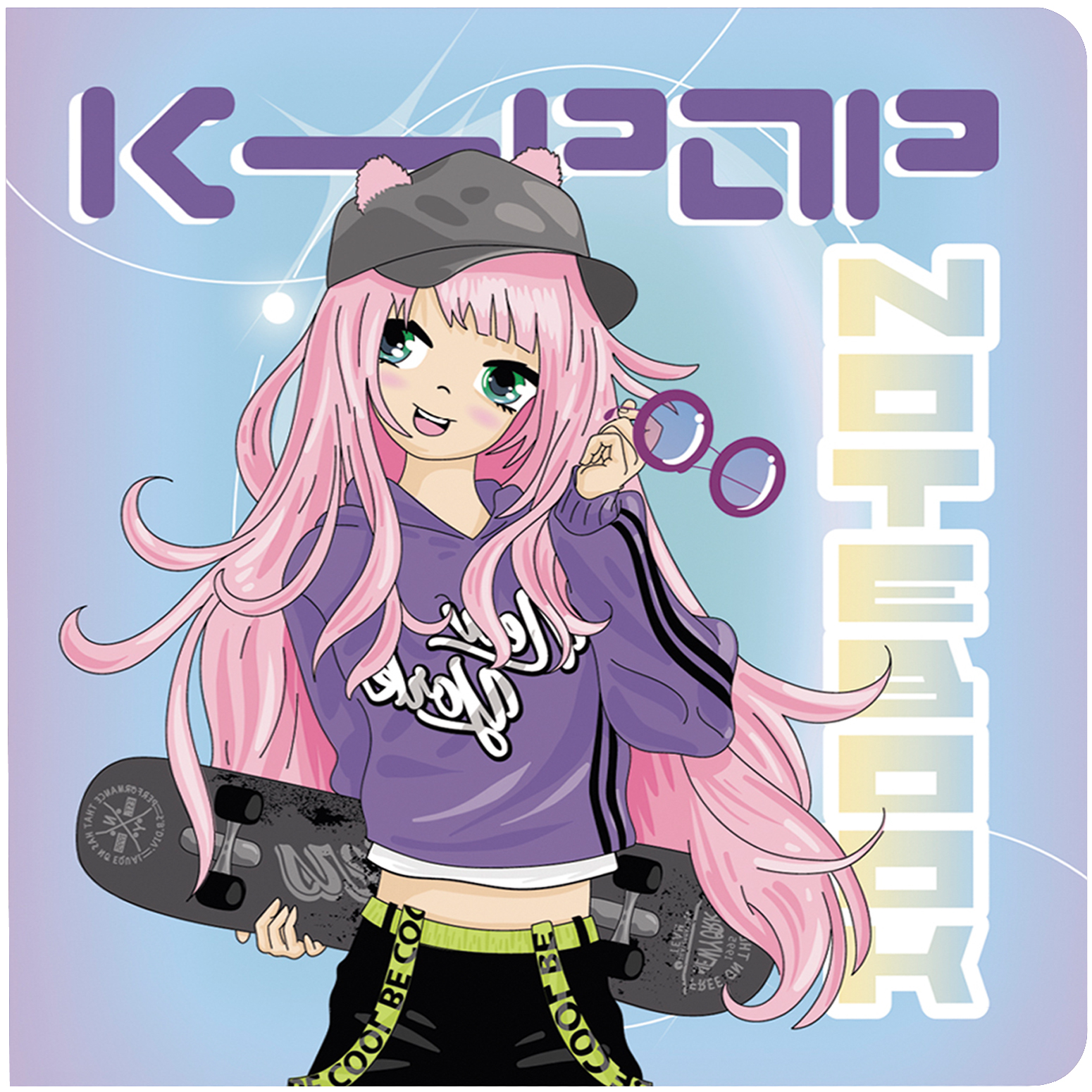 Блокнот k pop (девочка со скейтом)