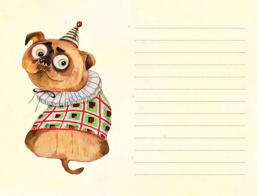 Песики в блокнотике. Лохматые записки (Мопс в колпаке) — изображение 6