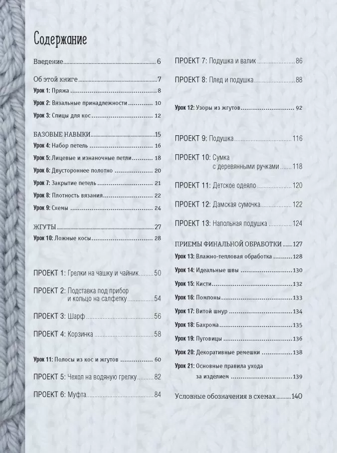 Библия узоров с косами и жгутами. Спицы. 13 проектов, 21 урок и 50 узоров — изображение 7