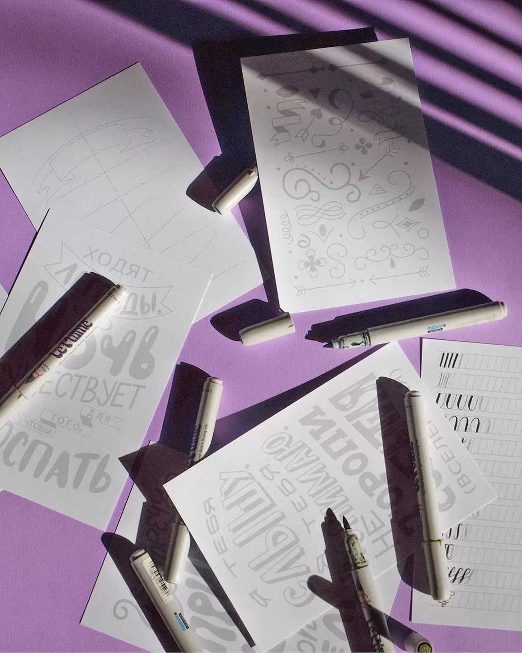 Набор открыток-шаблонов. Напиши настроение в стиле леттеринг (Крафт) — изображение 10