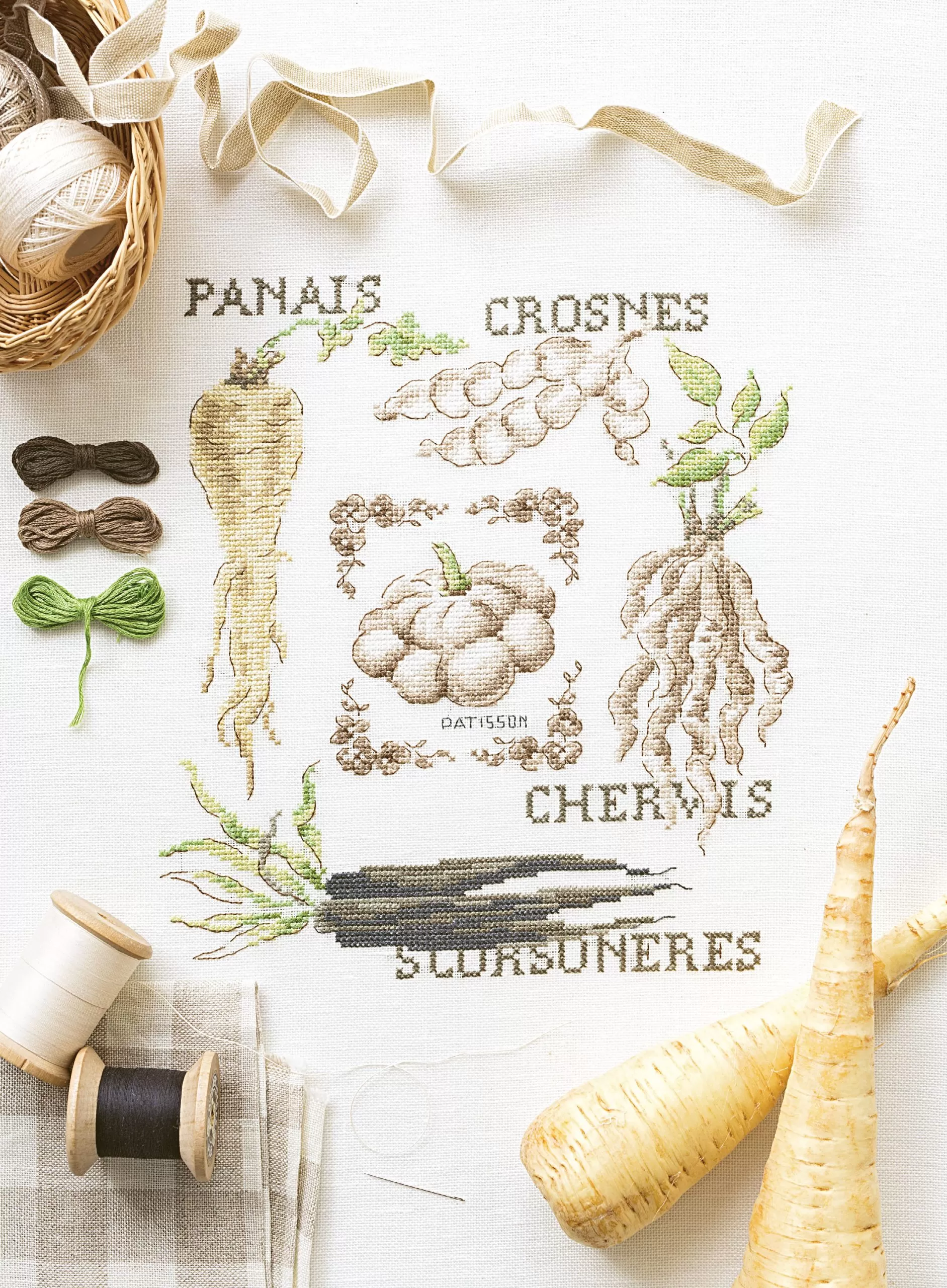 Французская вышивка крестом. Любимый огород Вероник Ажинер — изображение 8