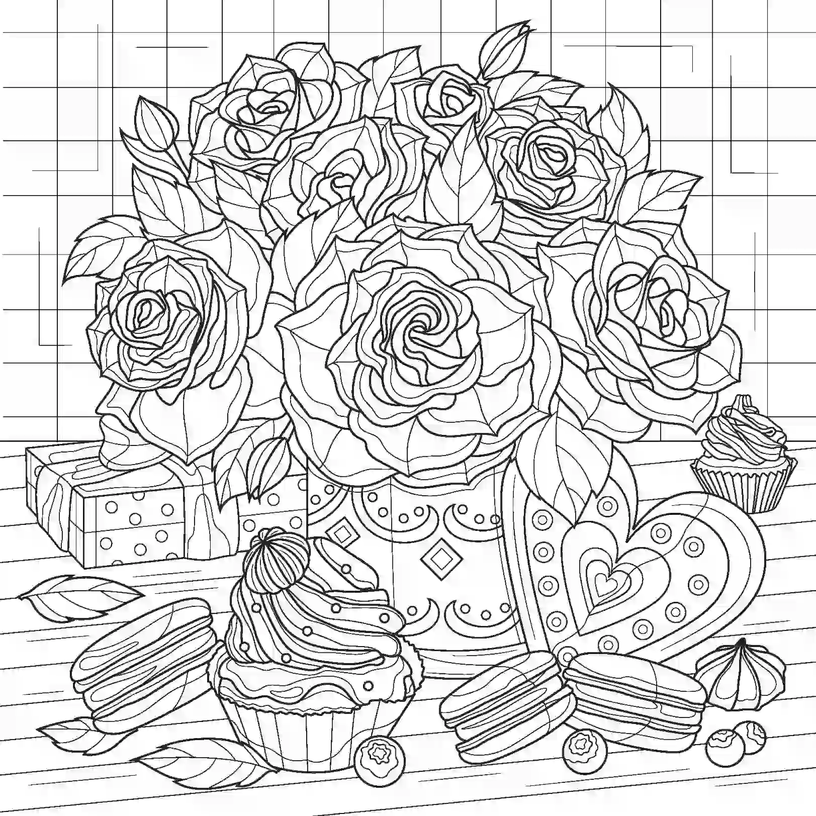 Раскраска-антистресс для работы маркерами (со зданием) — изображение 7