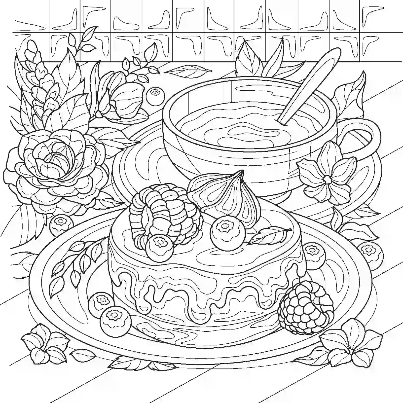 Раскраска-антистресс для работы маркерами (со зданием) — изображение 5