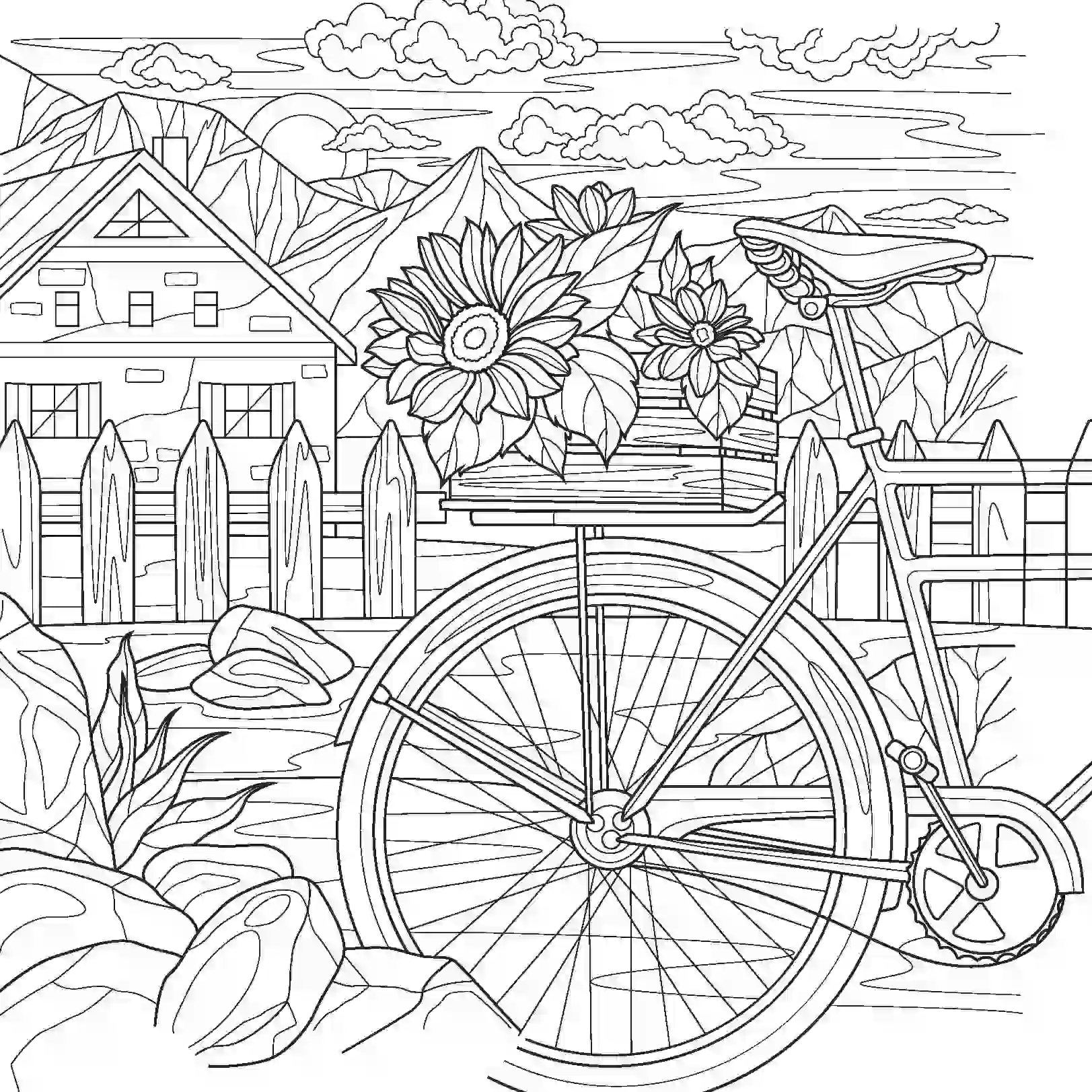 Раскраска-антистресс для работы маркерами (со зданием) — изображение 4