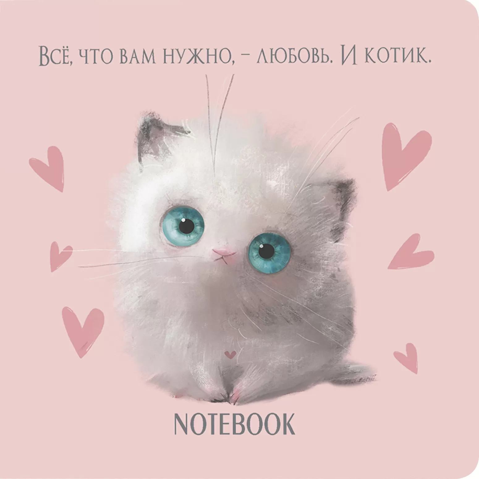 Блокнот с котятами (розовый)