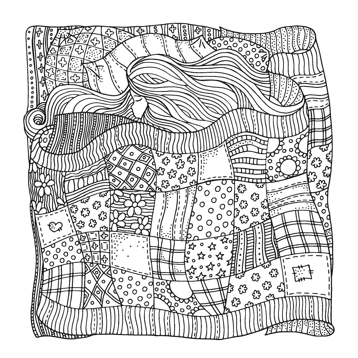 Раскраска для работы маркерами hygge (будка)