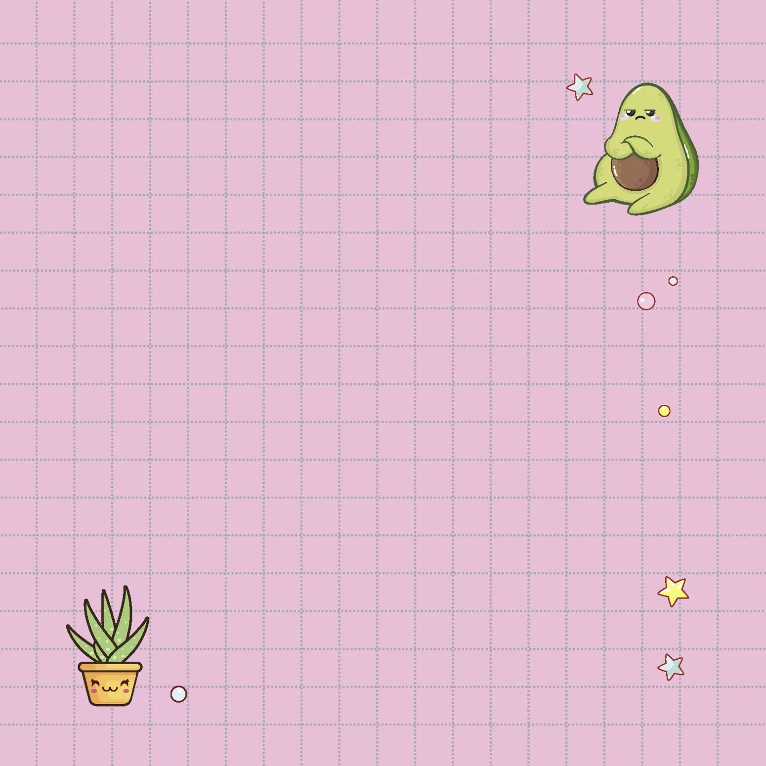 Блокнот kawaii vibe с наклейками (голубой)