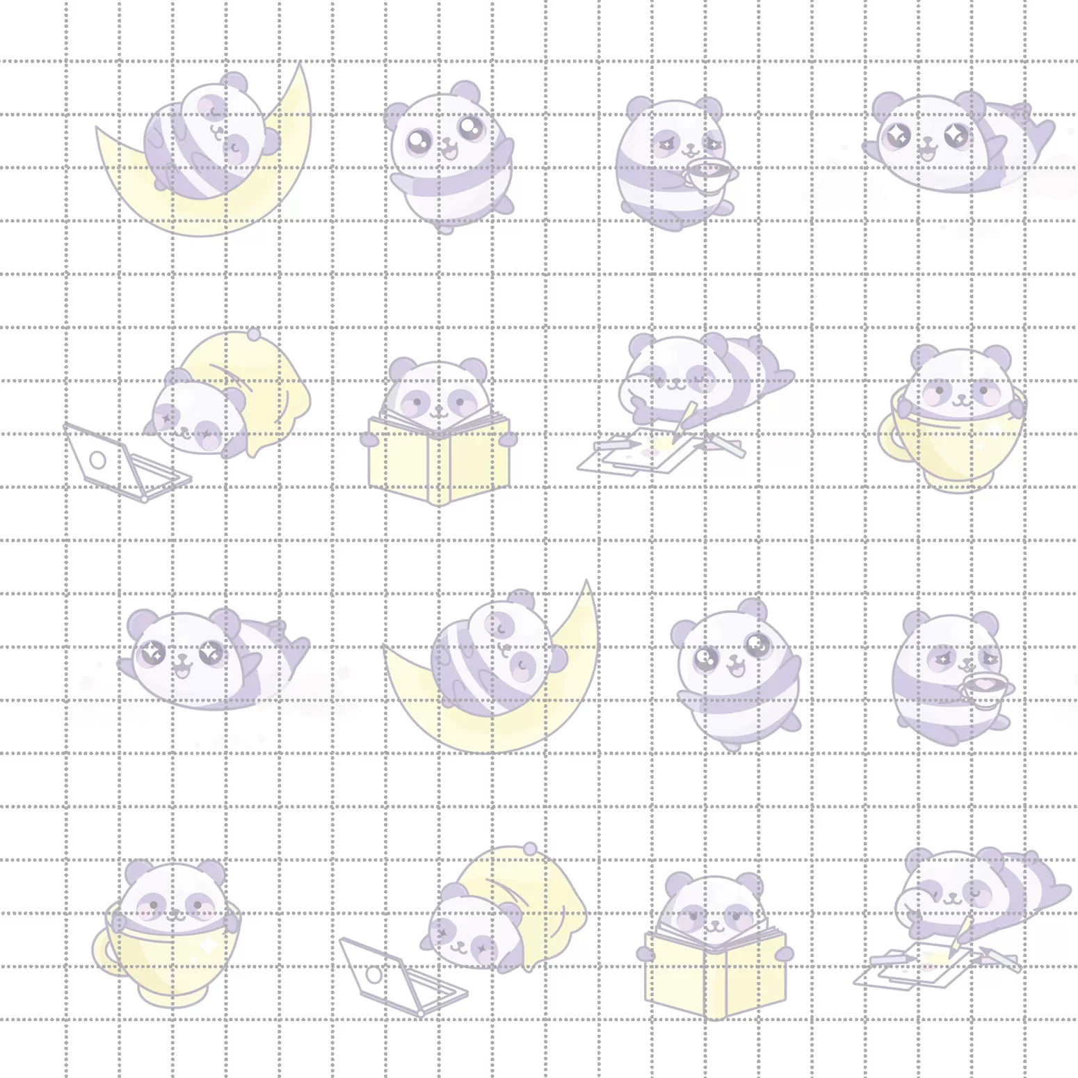 Блокнот kawaii vibe с наклейками (голубой)