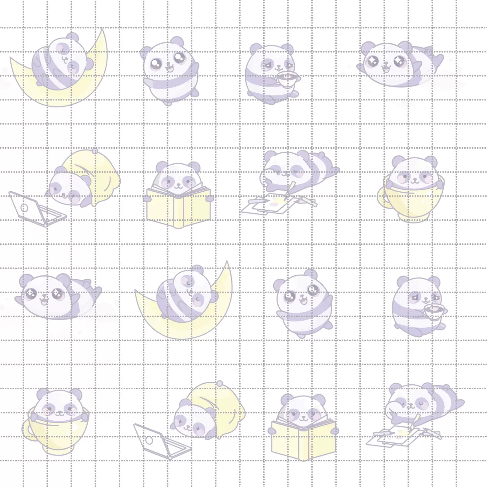 Блокнот kawaii vibe с наклейками (голубой)