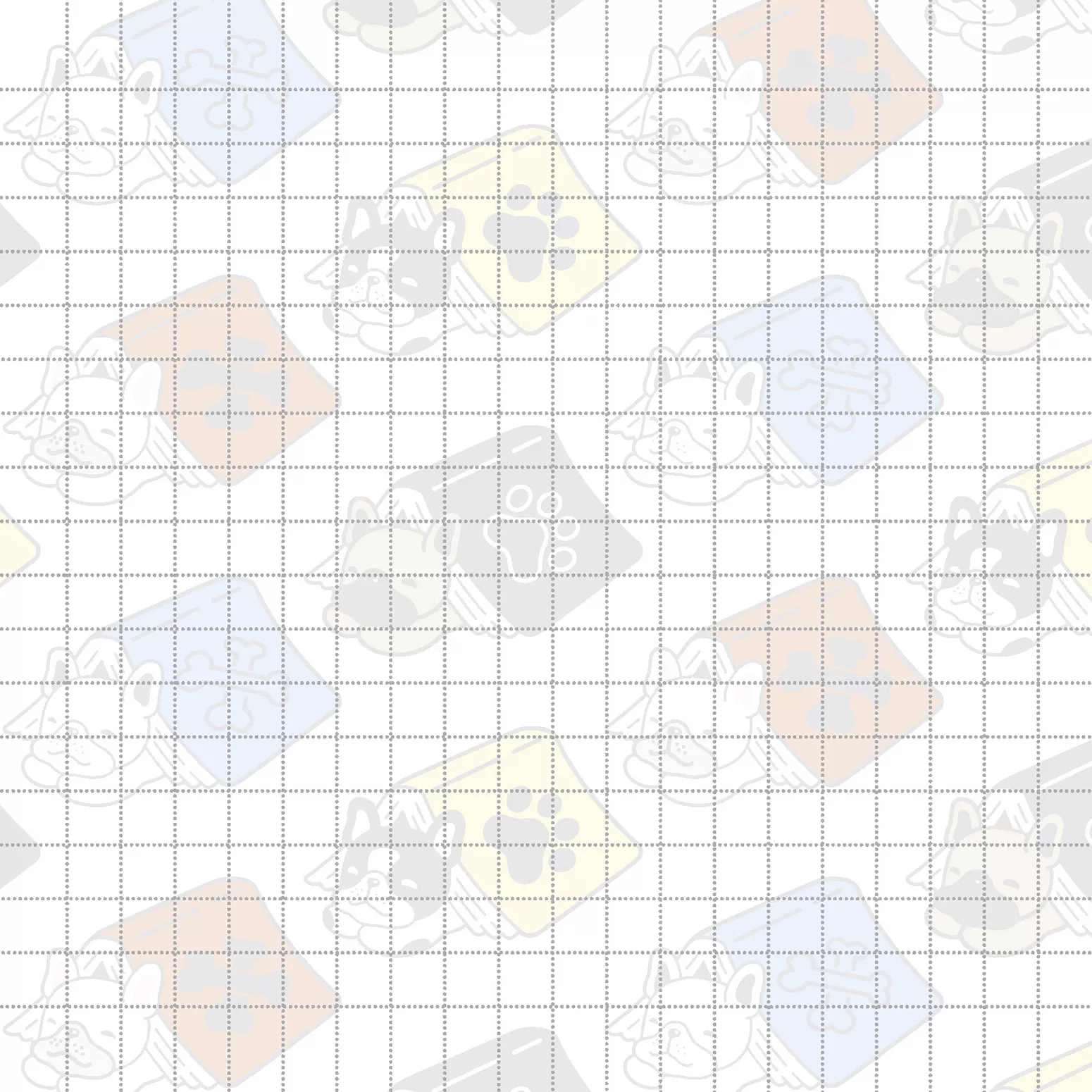 Блокнот с французскими бульдогами (голубой)